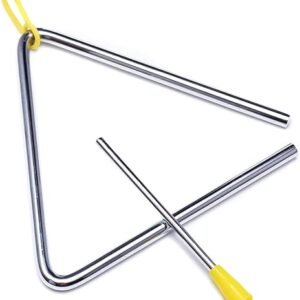 6-Inch Musical Steel Triangle with Striker for Kids