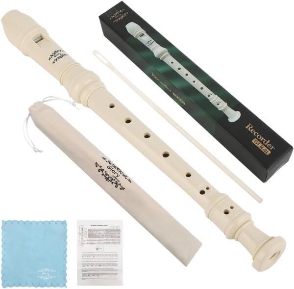 Glory Soprano Recorder for Beginners - C Key, Beige