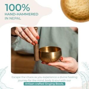 Handcrafted Tibetan Singing Bowl Set for Mindfulness & Healing